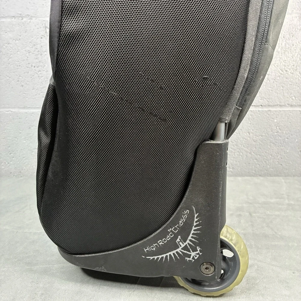 Osprey Meridian Wheeled Convertible Luggage Backpack Gray Carry On Travel Bag